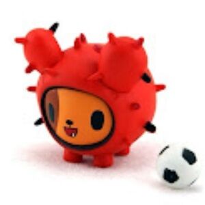 Tokidoki Cactus Pups Series 1 Red Tortellino w/ Soccer Ball Mini Figure w/ Box
